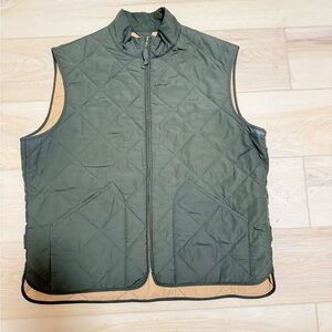 Jcrew Green Quilted Vest, Mens XL